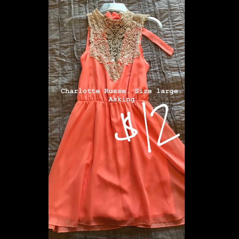 Peach and Gold Dress.